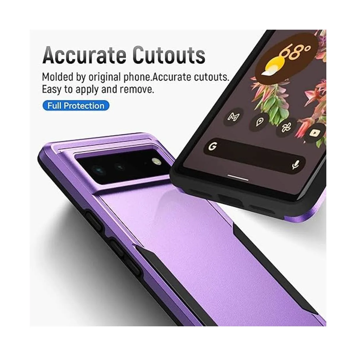 Funda para Pixel 6 parte trasera dura y TPU suave de_2