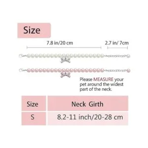 Casidoxi 2 collares de perlas para perros y gatos con_2