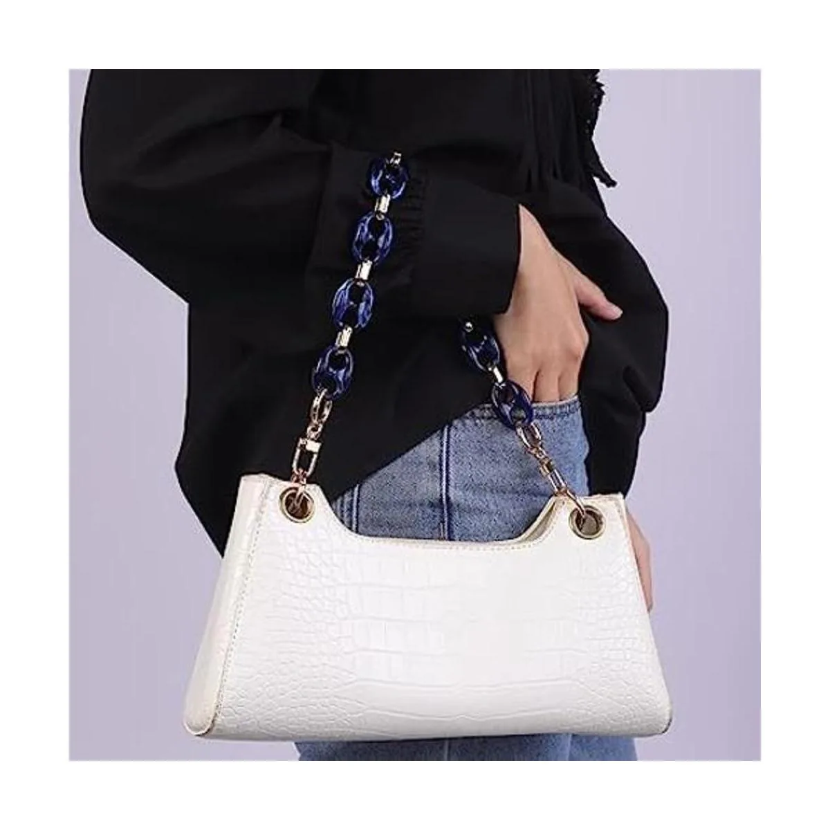 Wiwpar Bolso de mano de acrílico con cadena de repuesto_1