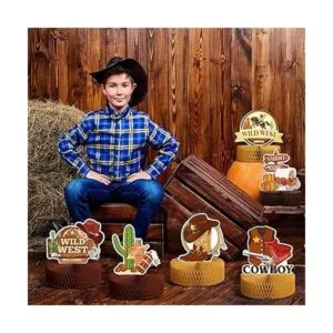 9 piezas de decoración de fiesta de vaquero salvaje oeste_5