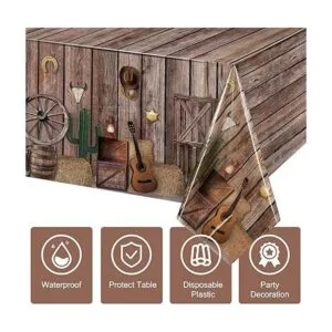 Mantel de fiesta occidental cubierta de mesa de fiesta de_3