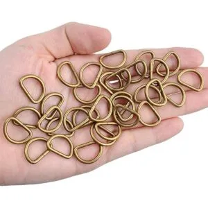 BronaGrand 100 anillos en D de metal niquelado de 34_5