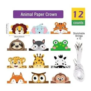 12 piezas de jungle safari zoológico animal fiesta de_2