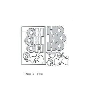 DDeehs Marco de sombrero de Navidad con diseño de letras_2