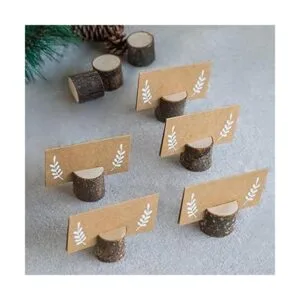 Jofefe 20 soportes para tarjetas de lugar rústico de alta_3