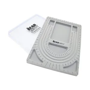 Tabla para diseño de bisutería gris con tapa 9 x 13_5