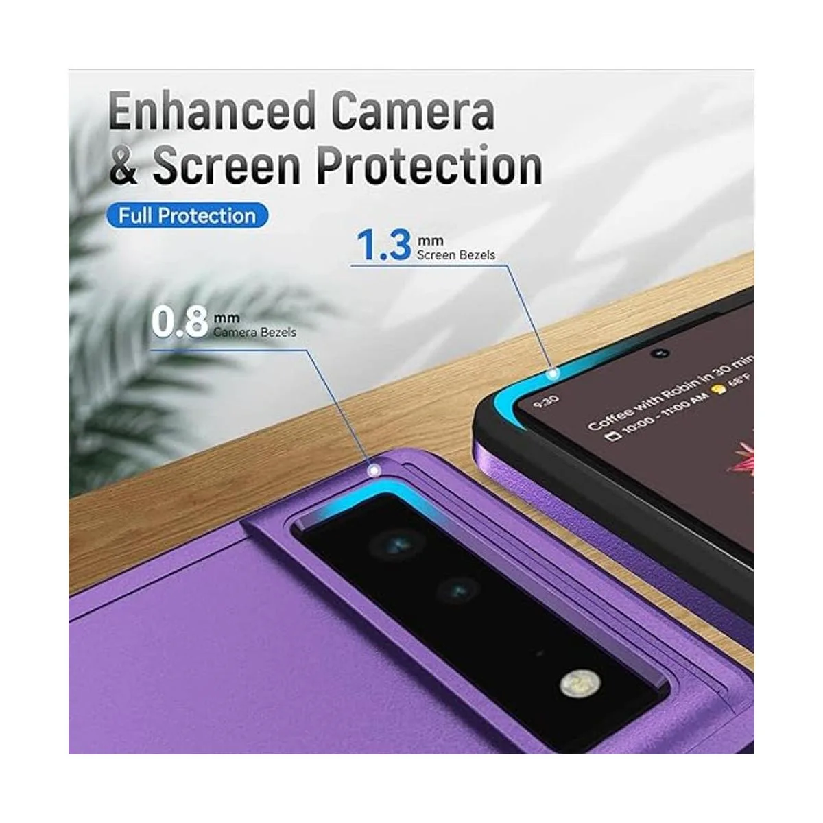 Funda para Pixel 6 parte trasera dura y TPU suave de_3