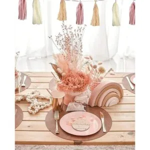 15 guirnaldas de papel de estraza de color marrón crema_4