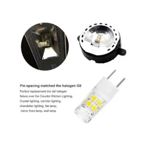 Bombilla LED G8 de 3 W equivalente a WB25X10019 de 20 W_3