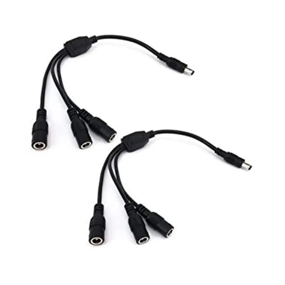 Paquete de 2 cables divisores negros de 1 macho a 3_1