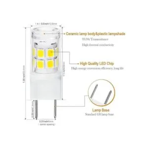 Bombilla LED G8 de 3 W equivalente a WB25X10019 de 20 W_2