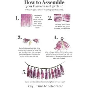 15 guirnaldas de papel de estraza de color marrón crema_7