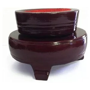 Amlong Soporte de madera de cristal para bolas de cristal_1
