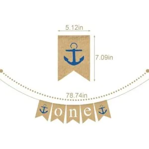 Rainlemon Pancarta náutica para silla alta para niño de_5