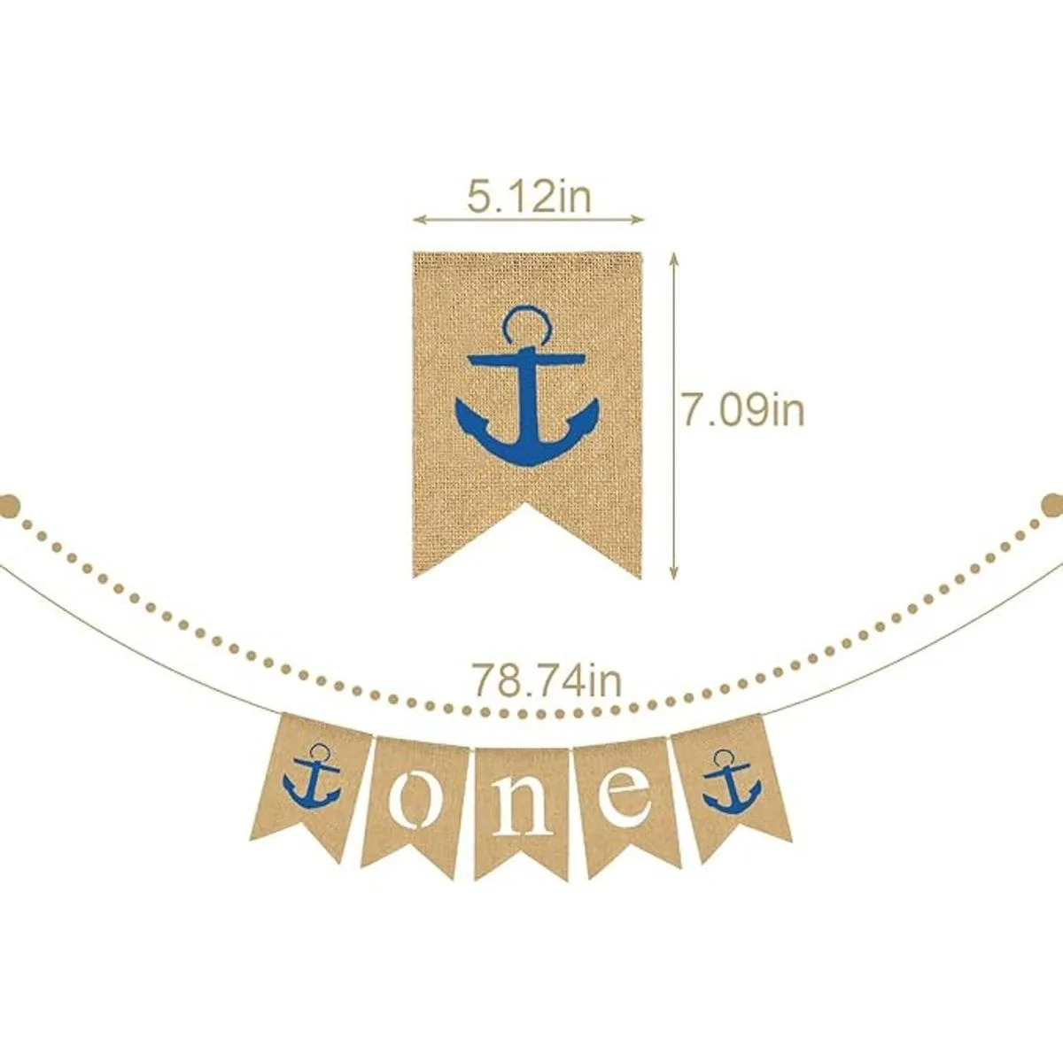 Rainlemon Pancarta náutica para silla alta para niño de_5