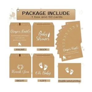 50 boletos para rifa de pañales con caja para baby shower_3