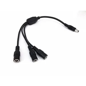 Paquete de 2 cables divisores negros de 1 macho a 3_4