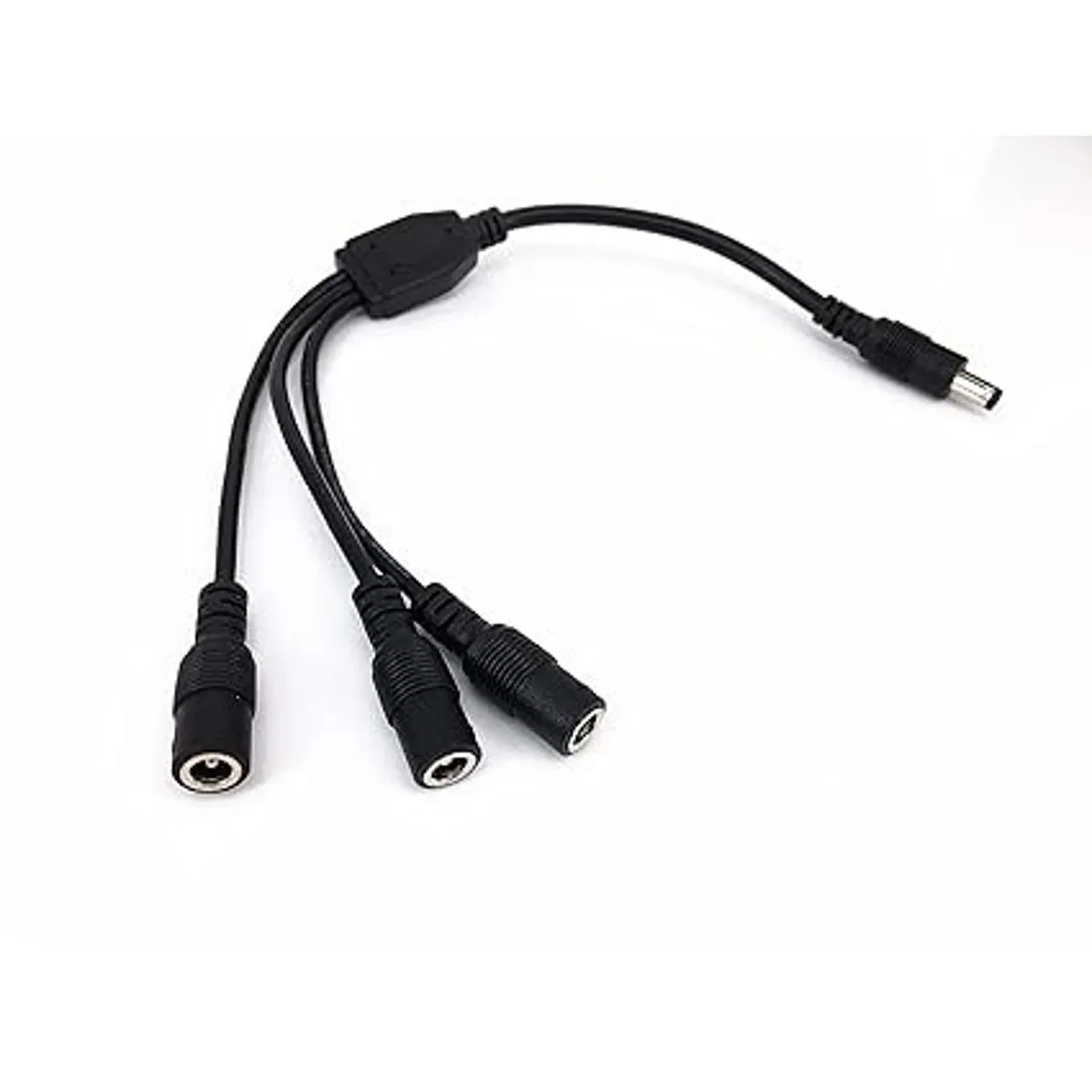 Paquete de 2 cables divisores negros de 1 macho a 3_4