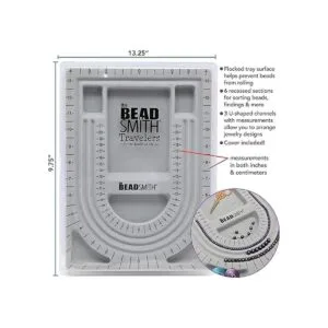 Tabla para diseño de bisutería gris con tapa 9 x 13_4