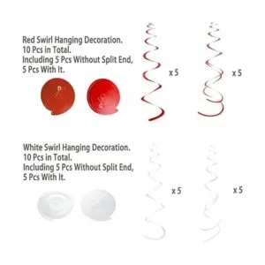 MOWO Decoración colgante en espiral de papel de aluminio_2