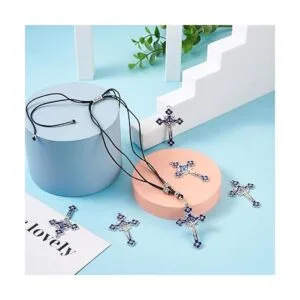 Colgantes de crucifijo de aleación de esmalte Metal_4