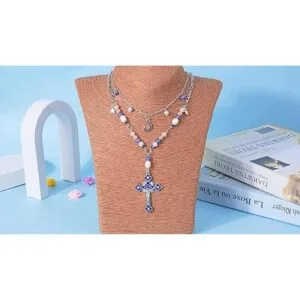 Colgantes de crucifijo de aleación de esmalte Metal_2