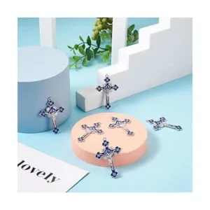 Colgantes de crucifijo de aleación de esmalte Metal_3