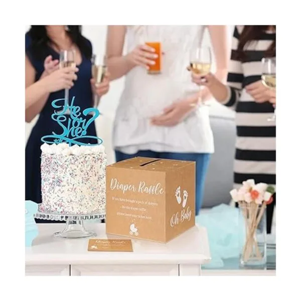 50 boletos para rifa de pañales con caja para baby shower_6
