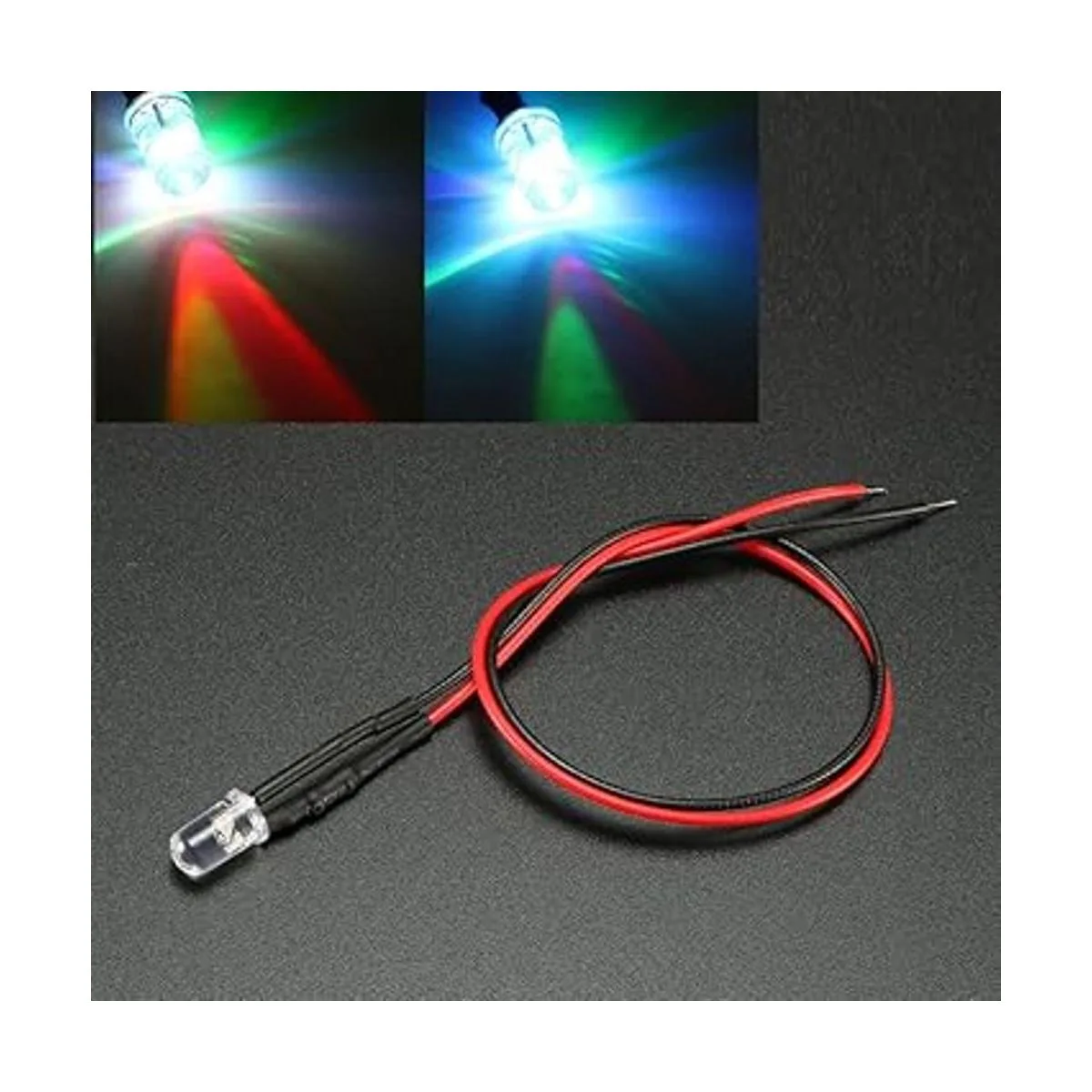 Uxcell 10pcs 0.197 in pre cableado LED rápido intermitente_2