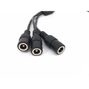 Paquete de 2 cables divisores negros de 1 macho a 3_2