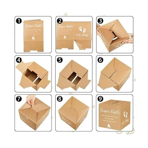 50 boletos para rifa de pañales con caja para baby shower_4