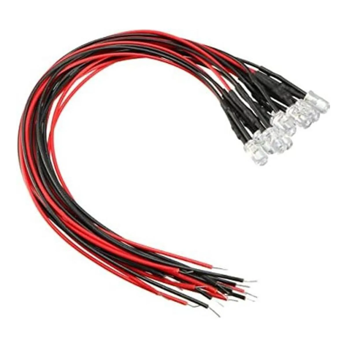Uxcell 10pcs 0.197 in pre cableado LED rápido intermitente_1