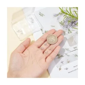 BENECREAT 16 colgantes de circonita cúbica chapada en oro_3