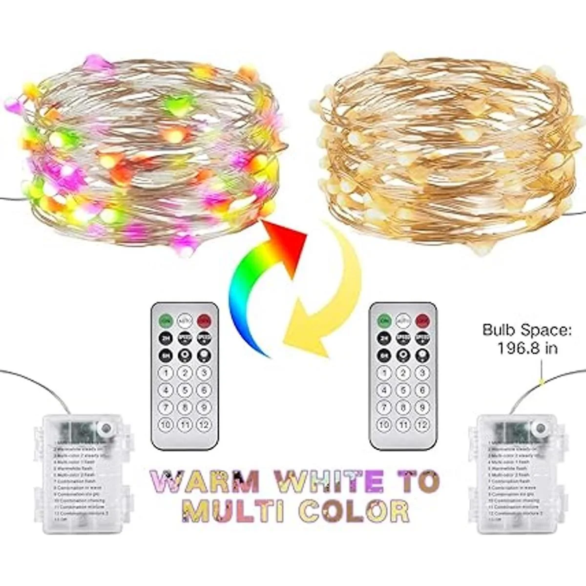 Ariceleo 1 paquete de luces de color blanco cálido y_2