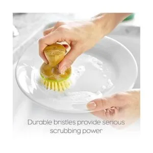 Juego de dispensador de jabón de cerámica y esponja de_6