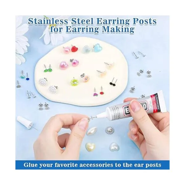 Pegamento de joyería con postes de aretes para hacer_3