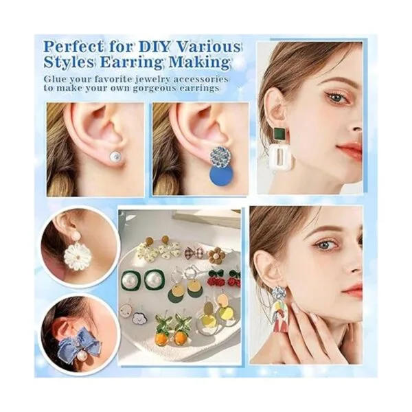 Pegamento de joyería con postes de aretes para hacer_7