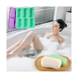 Sakolla Paquete de 2 moldes de jabón de silicona de 6_5