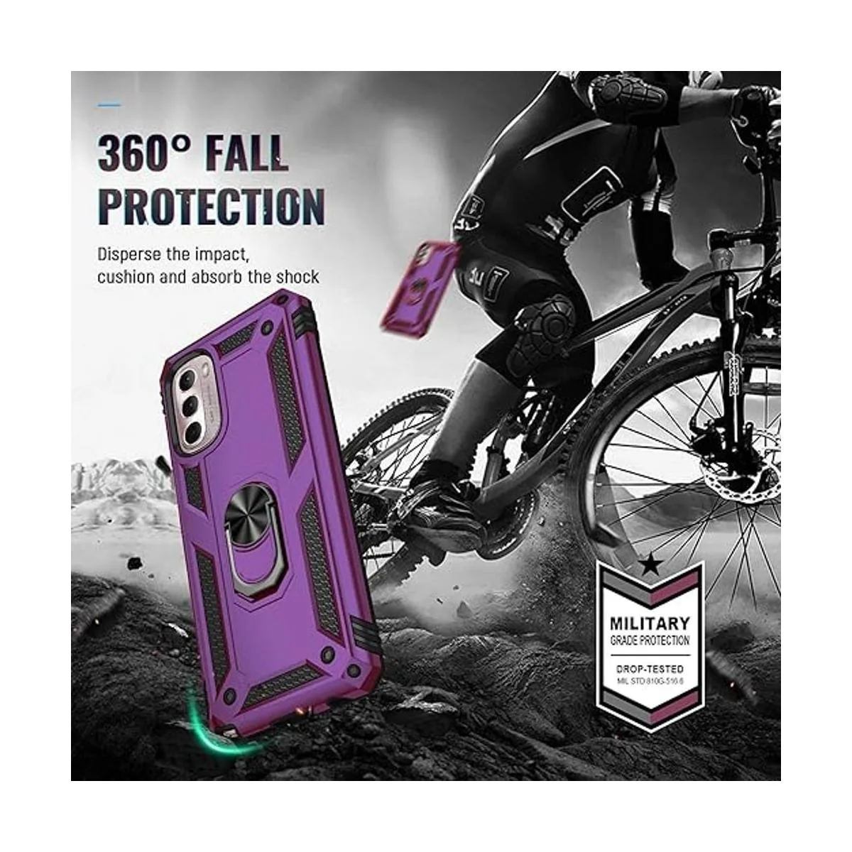 PUSHIMEI Funda para Moto G Stylus 5G 2022 con protector de_4