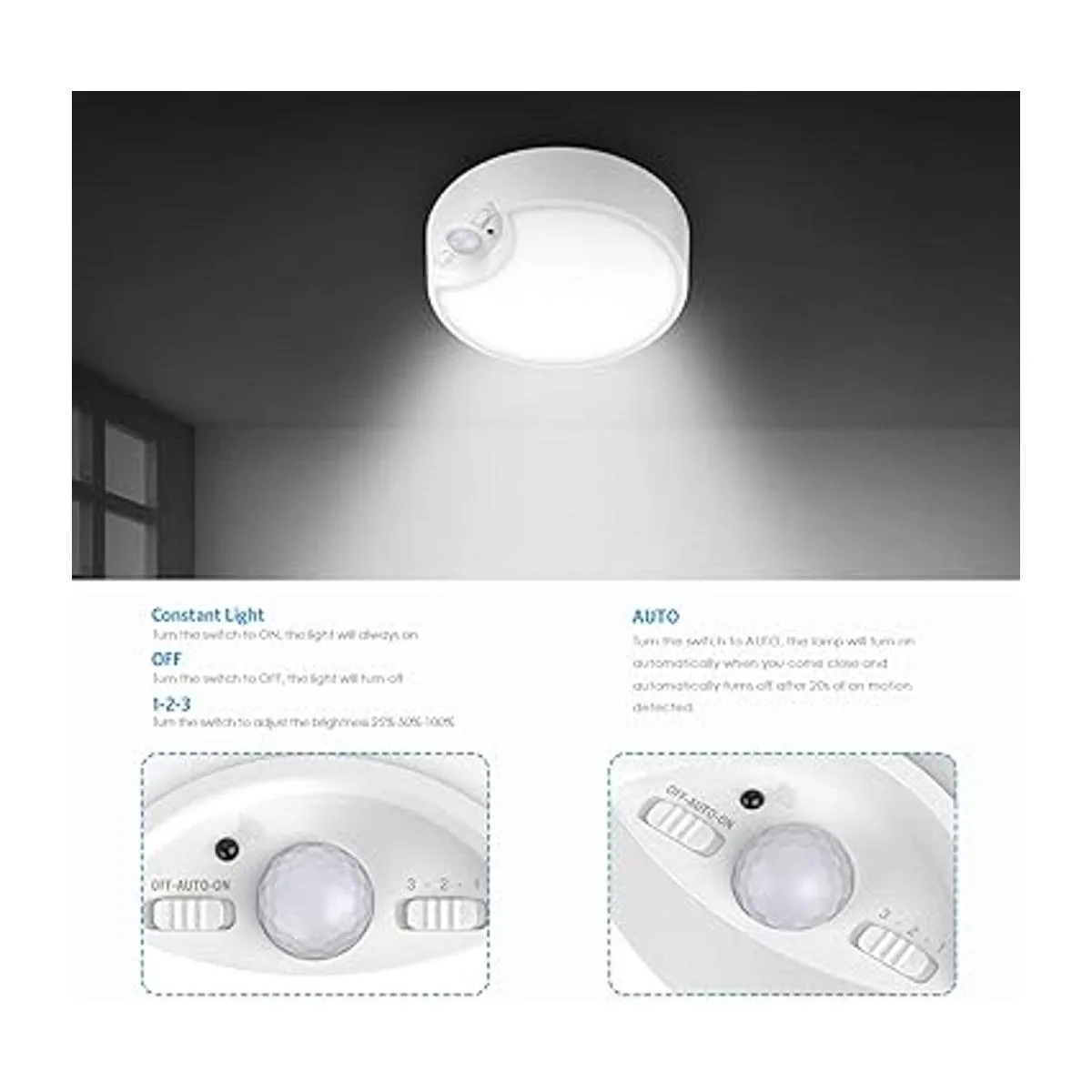 AMIR Luz de techo con sensor de movimiento de 7.48_6
