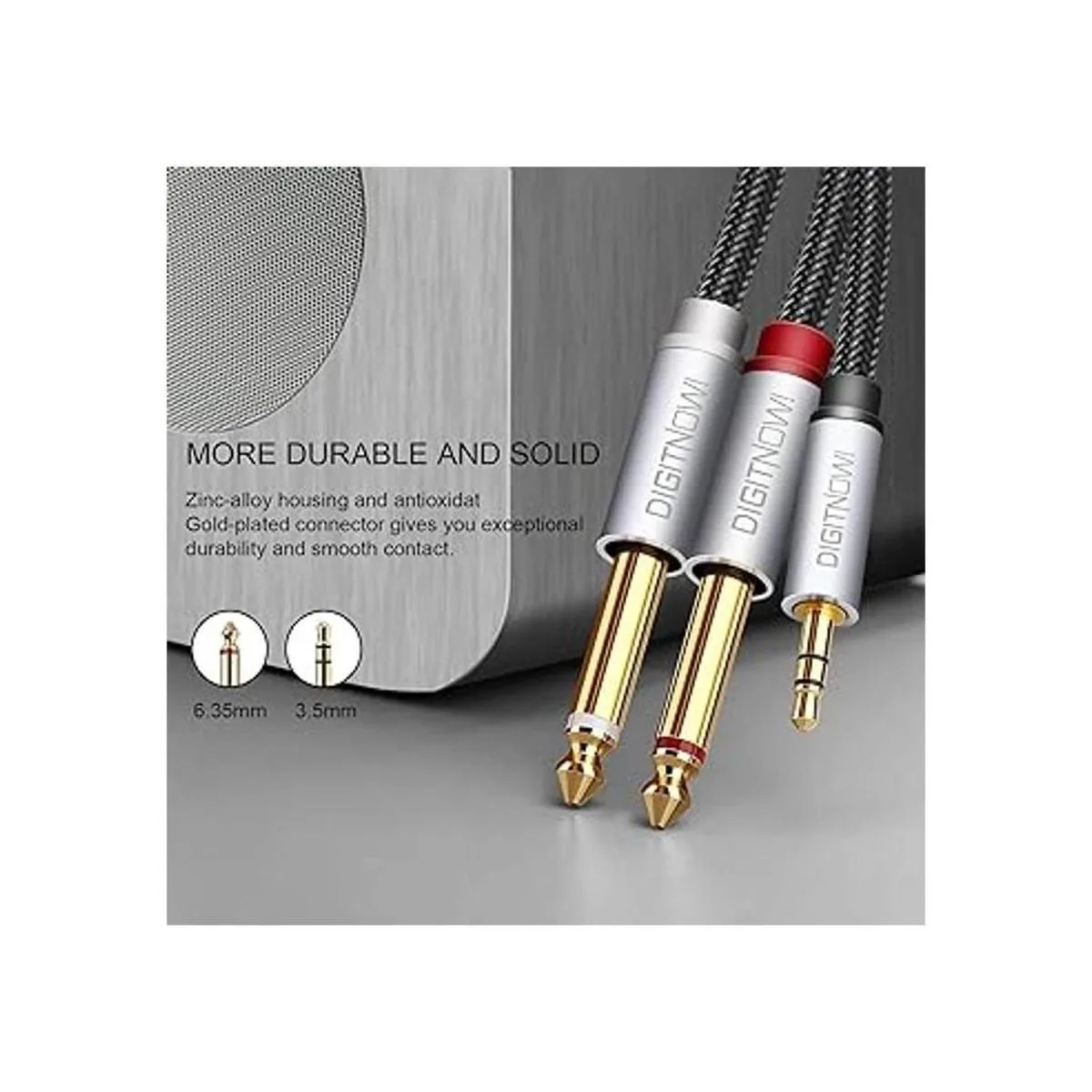 DIGITNOW Cable divisor TS mono estéreo de 0.138 in de 18_3