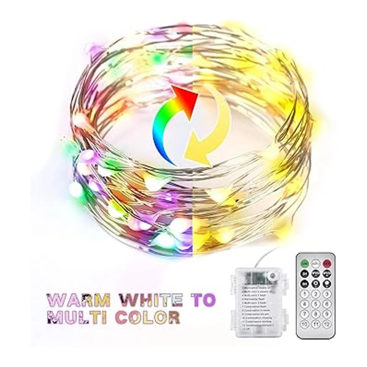 Ariceleo 1 paquete de luces de color blanco cálido y_3