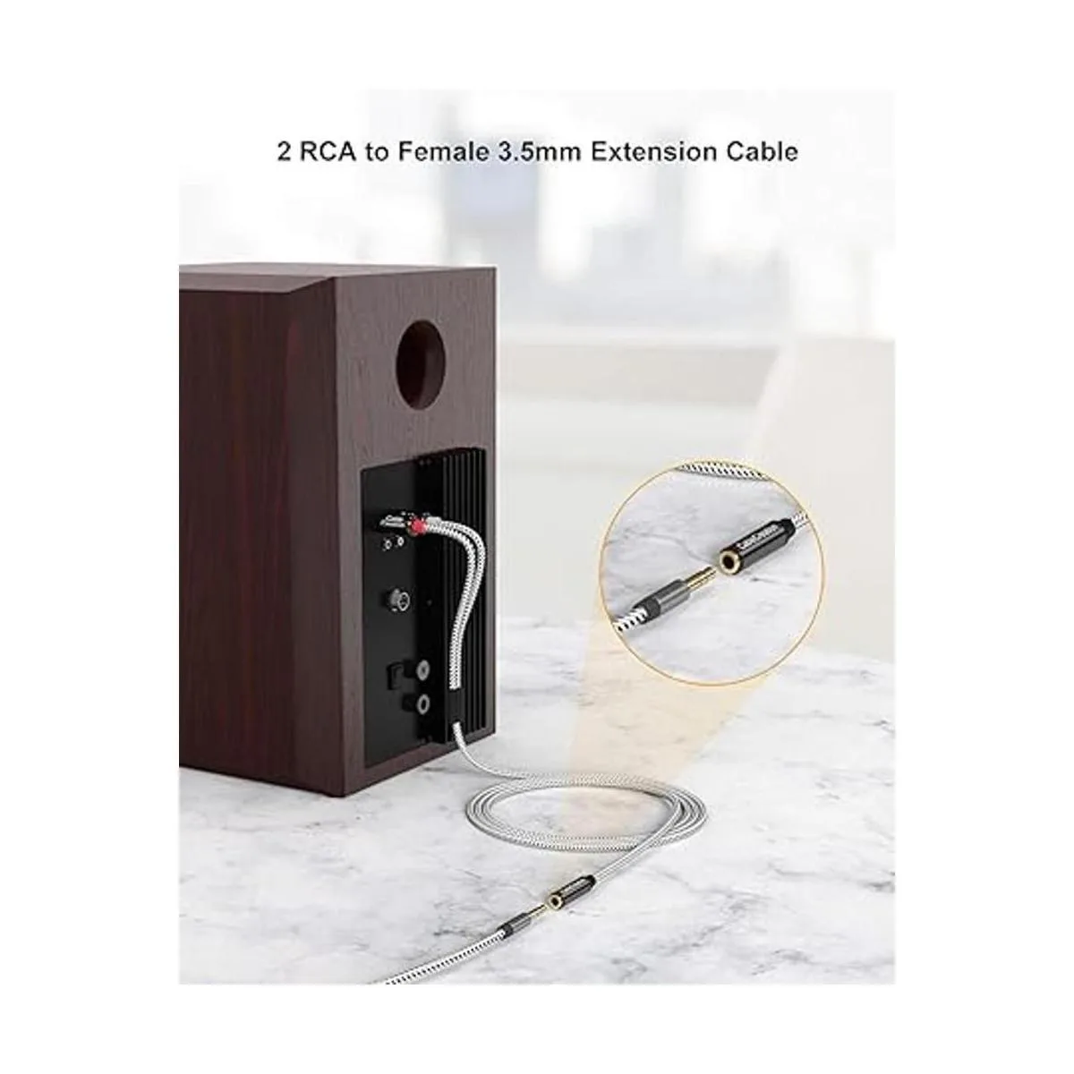 Cable de audio estéreo de 0.138 in a RCA cable de audio_2