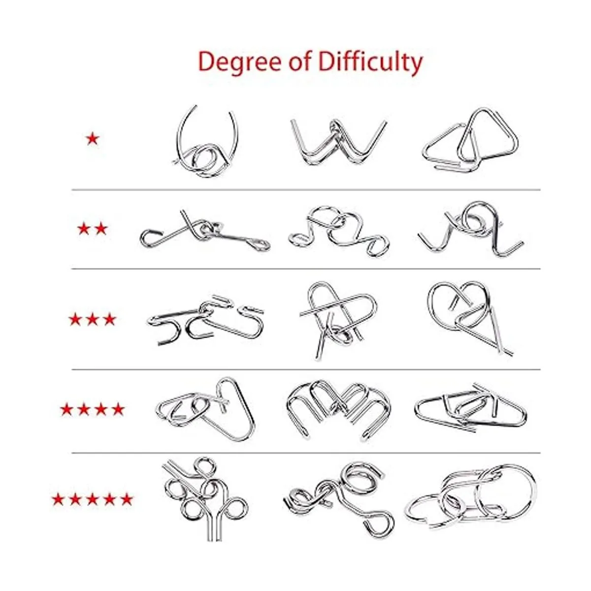 Ahyuan 15 piezas IQ Test Mind Game Toys IQ Juguetes_2
