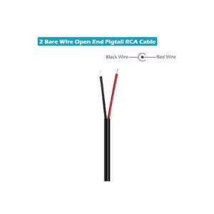 Fancasee Paquete de 2 cables de altavoz RCA macho conector_3