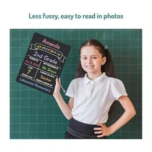 FunPlus Tablero del primer día de escuela letrero de_4