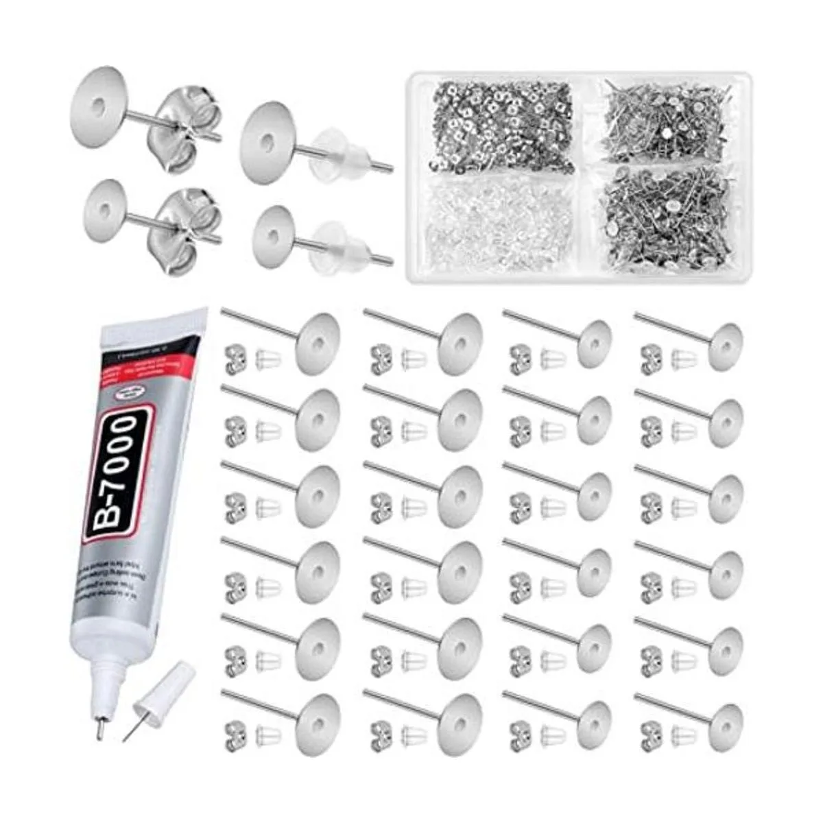 Pegamento de joyería con postes de aretes para hacer_1