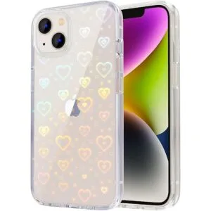 Tksafy Funda compatible con iPhone 14 diseño holográfico_1