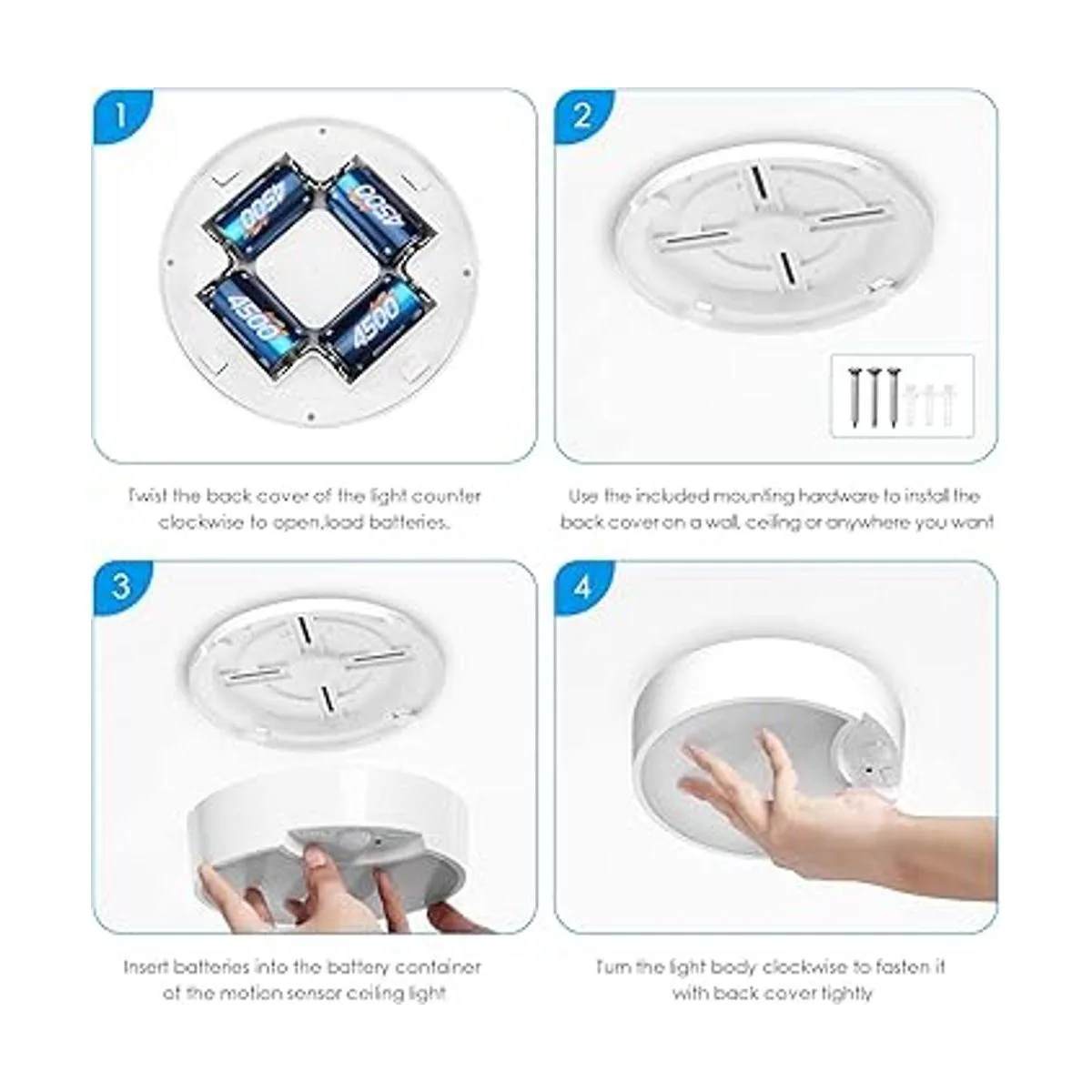AMIR Luz de techo con sensor de movimiento de 7.48_7