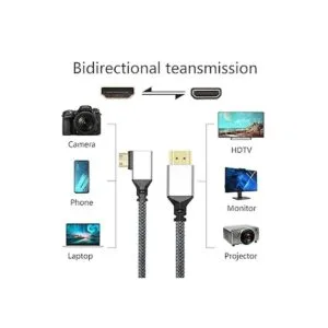 RIIEYOCA Cable adaptador 4K Mini HDMI a HDMI ángulo recto_6